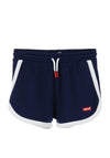 Levis Girls Logo Stripe Short Shorts, Navy