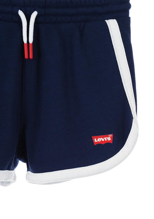 Levis Girls Logo Stripe Short Shorts, Navy