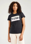 Levis® Colour Block Graphic The Perfect Tee T-Shirt, Caviar Black 1498
