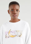 Levis® Moon Graphic Crew Neck Sweatshirt, White 0004