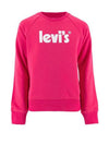 Levis Womens Poster Logo Sweatshirt, Raspberry Sorbet