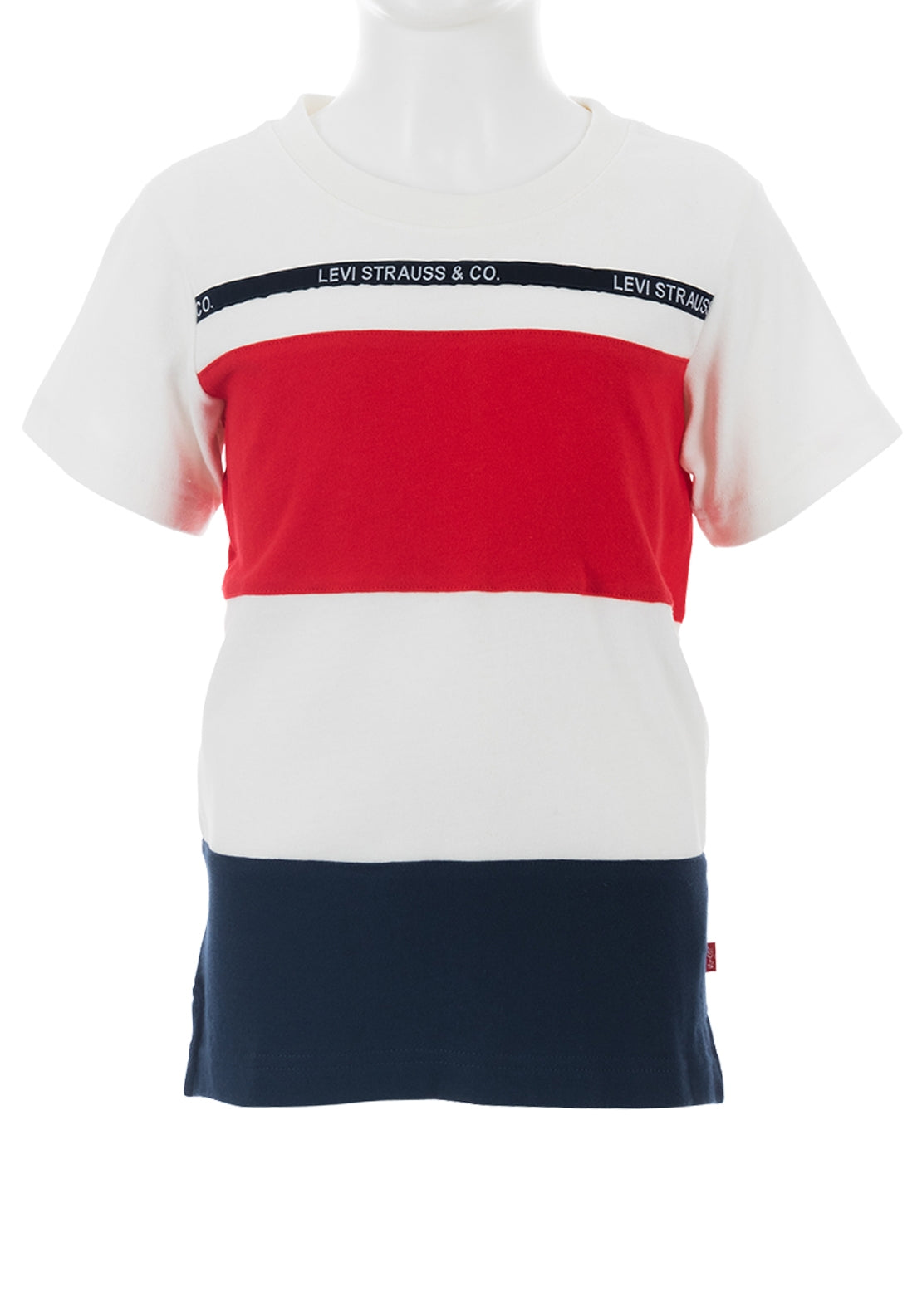 Levis Boys Logo Block T-shirt, White