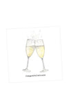 Crumble and Core Champaign Congratulations Greeting Card