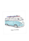 Crumble and Core Camper Van Birthday Greeting Card