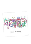 Crumble and Core Floral Sister Birthday Greeting Card