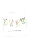 Crumble and Core Twins Congratulations Greeting Card