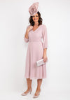 Lizabella Pleated Bodice Chiffon Midi Dress, Blush