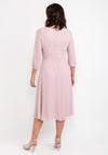 Lizabella Pleated Bodice Chiffon Midi Dress, Blush