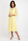 Lizabella Keyhole Chiffon Midi Dress, Lemon
