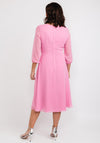 Lizabella Keyhole Chiffon Midi Dress, Rose