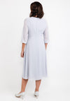 Lizabella Keyhole Chiffon Midi Dress, Silver