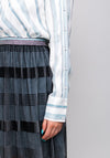 Lily Multi Print Long Sleeve Midi Dress, Blue Multi