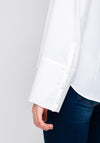 Lily Ribbed Trim Relaxed Fit Blouse, Ivory