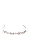 Linzi Jay Flower Beaded Headband, White