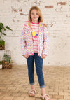Little Lighthouse Girl Heidi Confetti Waterproof Jacket, White