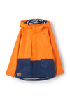Little Lighthouse Anchor Waterproof Jacket, Orange and Navy