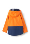 Little Lighthouse Anchor Waterproof Jacket, Orange and Navy