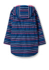 Little Lighthouse Charlotte Stripe Parka Raincoat, Navy Multi