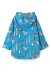 Little Lighthouse Ethan Shark Print Jacket, Blue Multi