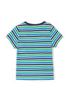 Little Lighthouse Boy Oliver Stripe Tractor Tee, Green