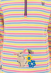 Little Lighthouse Girls Robyn Multi Stripe Top, Pink Multi