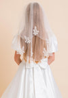 Little People Floral Applique Tiered Communion Veil, White