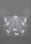 Little People Pearl Embroidered Communion Veil, White
