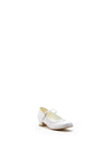 Little People Floral Embellished Satin Communion Shoes, White