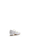 Little People Floral Embellished Satin Communion Shoes, White