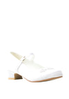 Little People Embellished Satin Communion Shoes, White
