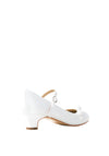 Perfect Kids Beth Satin Bow Communion Shoes, White
