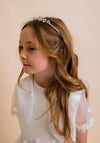 Little People Pearl Flower Headband, Silver
