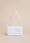Little People Satin Bow Communion Bag, White