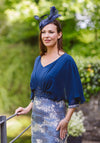 Lizabella Dress, Silver & Navy