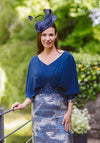 Lizabella Dress, Silver & Navy