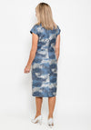 Lizabella Geometric Design Dress & Jacket Set, Navy