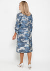 Lizabella Geometric Design Dress & Jacket Set, Navy