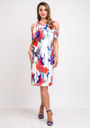Lizabella Digital Floral Cold Shoulder Dress, Multi