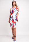 Lizabella Digital Floral Cold Shoulder Dress, Multi