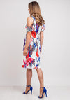 Lizabella Digital Floral Cold Shoulder Dress, Multi
