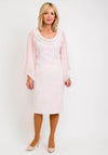 Lizabella Chiffon Sleeve Textured Midi Dress, Pink