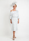 Lizabella Cold Shoulder Fit & Flare Midi Dress, Silver