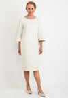 Lizabella Diagonal Pearl Detail Panelled Dress, Gold