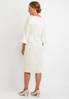 Lizabella Diagonal Pearl Detail Panelled Dress, Gold