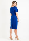 Lizabella Contrast Bow Seam Midi Dress, Royal Blue