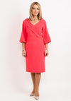 Lizabella Bishop Sleeve Midi Dress, Coral