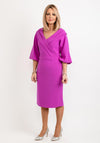 Lizabella Bishop Sleeve Midi Dress, Fuchsia