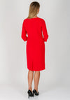 Lizabella Beaded Cropped Sleeve Dress, Red