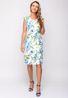 Lizabella Floral Grid Pattern Pencil Dress, Multi