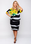 Lizabella Printed Dress & Chiffon Overlay, Multi